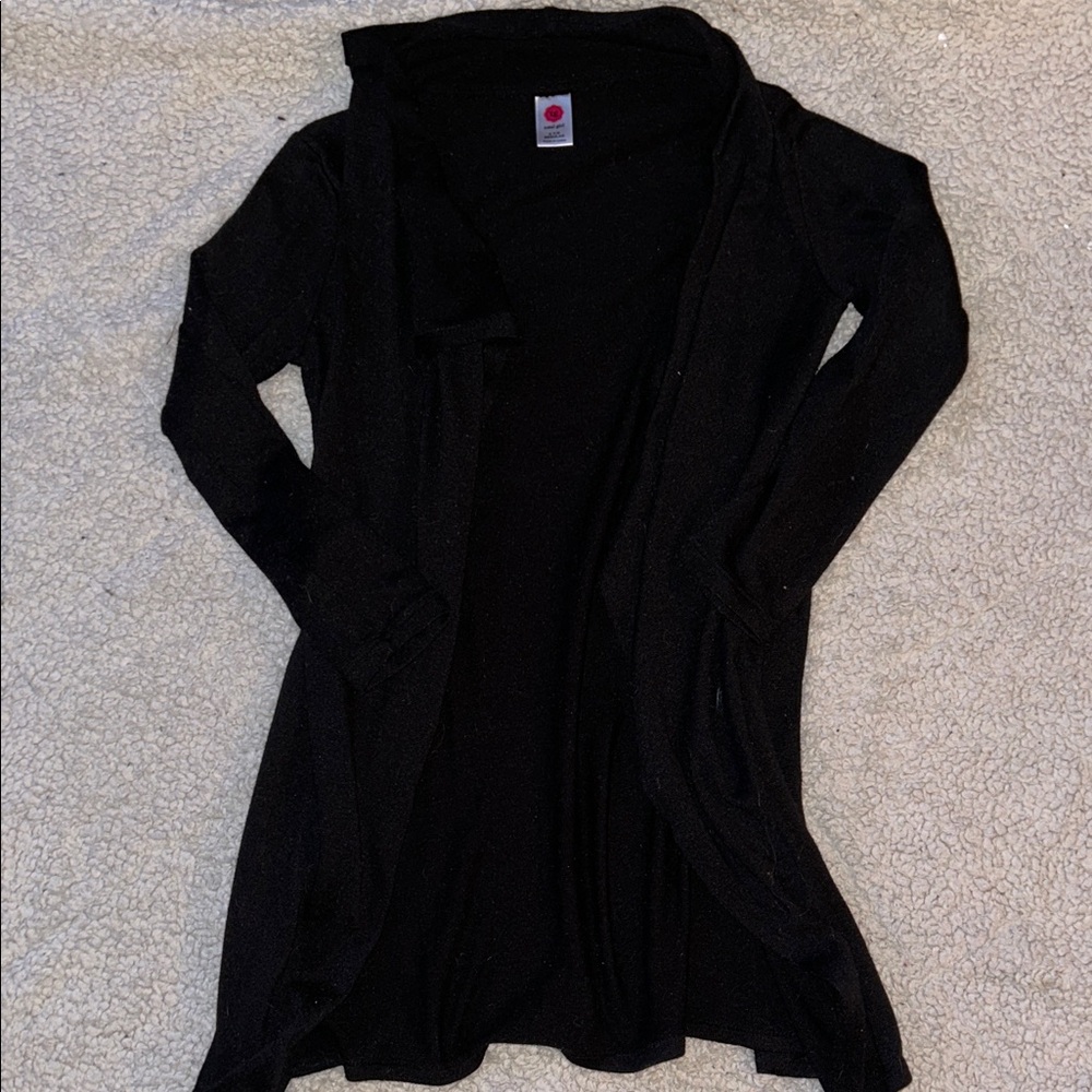 Total Girl Black Kids Cardigan